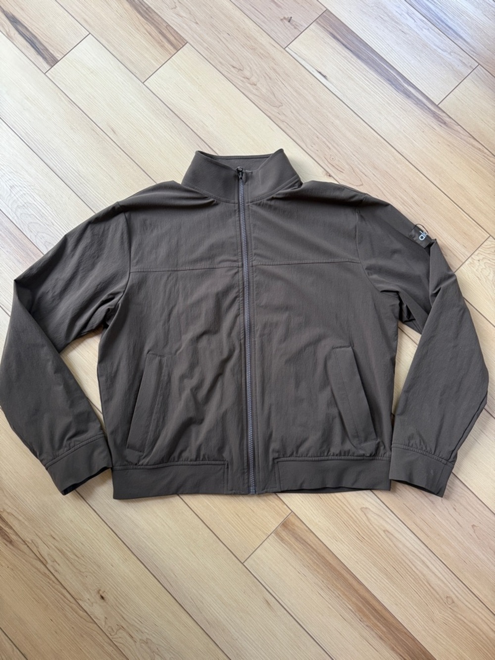 ALO Yoga Men's Dark Brown Bomber Jacket